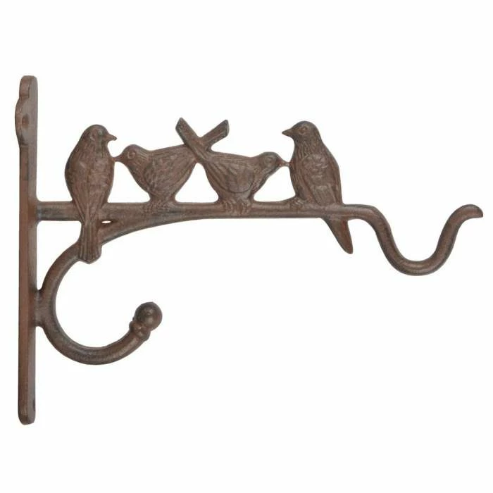 Hanging Basket Hook With Birds - 25cm (9in) 1 Hanging Basket Hook With Birds - 25cm (9in)