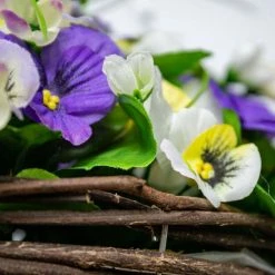 Pansy Artificial Hanging Basket -Cheap PLANTERS Store DF2782 add image 3 1671