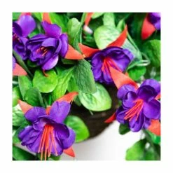 Pair of Medium Artificial Fuchsia Hanging Baskets By Primrose™ (25cm) -Cheap PLANTERS Store DF2790PAIR add image 2 299d