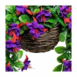 Pair of Medium Artificial Fuchsia Hanging Baskets By Primrose™ (25cm) -Cheap PLANTERS Store DF2790PAIR add image 4 c8e0