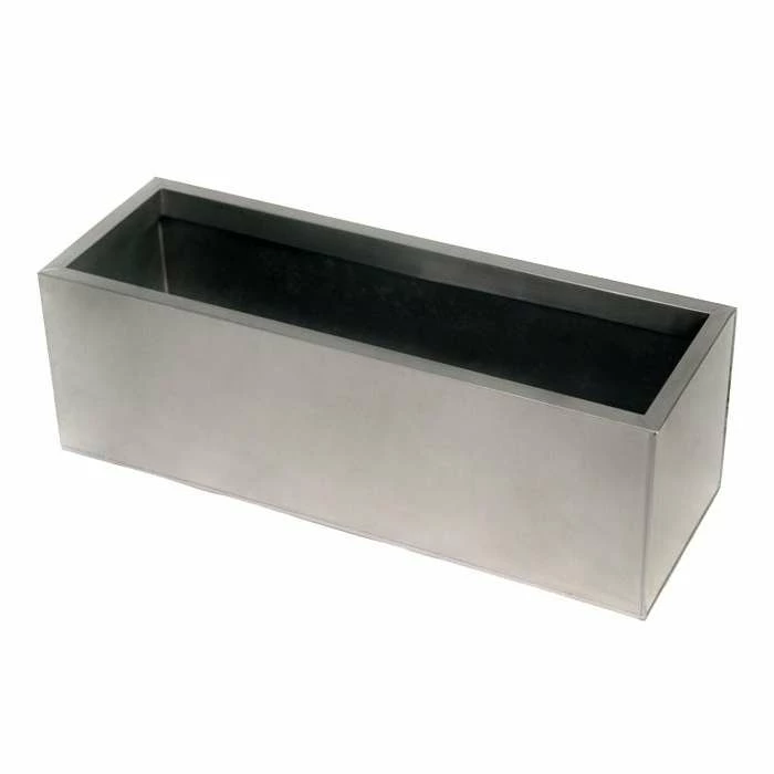 64cm Zinc Galvanised Silver Trough Planter - By Primrose™ 1 64cm Zinc Galvanised Silver Trough Planter - By Primrose™