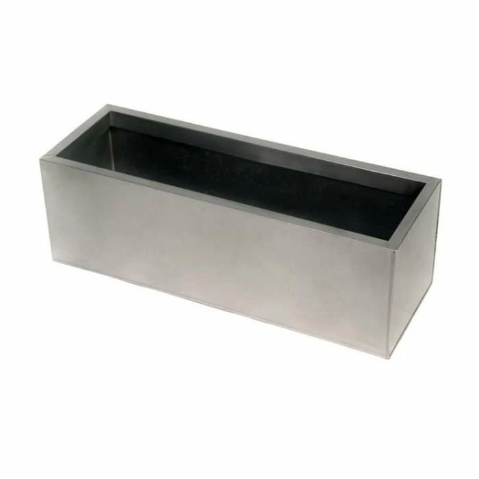 70cm Zinc Galvanised Trough Planter in Silver - By Primrose™ 1 70cm Zinc Galvanised Trough Planter in Silver - By Primrose™