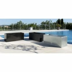 100cm Zinc Galvanised Silver Trough Planter - By Primrose™ -Cheap PLANTERS Store PP0003XL add image 5 f06b