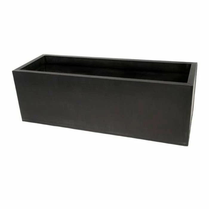 70cm Zinc Galvanised Black Trough Planter - By Primrose™ 1 70cm Zinc Galvanised Black Trough Planter - By Primrose™