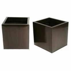 50cm Zinc Galvanised Mocha Brown Cube Planter - By Primrose™ 10 50cm Zinc Galvanised Mocha Brown Cube Planter - By Primrose™ -Cheap PLANTERS Store PP0041X add image 3 34ad