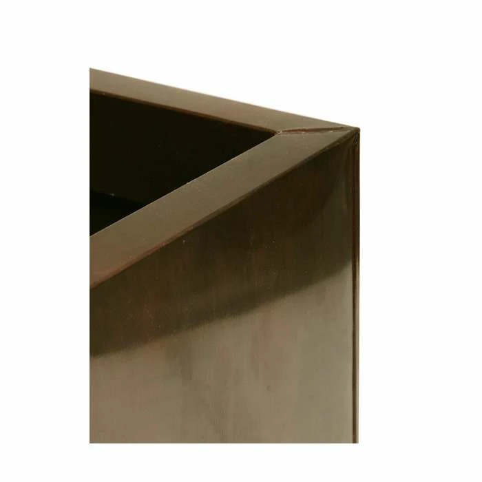 50cm Zinc Galvanised Mocha Brown Cube Planter - By Primrose™ 5 50cm Zinc Galvanised Mocha Brown Cube Planter - By Primrose™ - Image 5