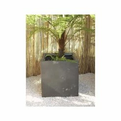 Fibreglass cube planter – Silver, Graphite and other colours - H40cm x W40cm - Other colour - see below