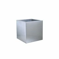 50cm Zinc Galvanised Silver Cube Planter - By Primrose™ 10 50cm Zinc Galvanised Silver Cube Planter - By Primrose™ -Cheap PLANTERS Store PP0079X add image 1 239a