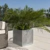 50cm Zinc Galvanised Silver Cube Planter - By Primrose™