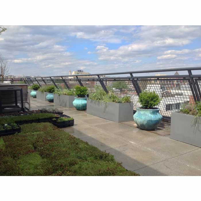 Trough Fibreglass/Resin Planter 120cm - Aluminium 2 Trough Fibreglass/Resin Planter 120cm - Aluminium - Image 2