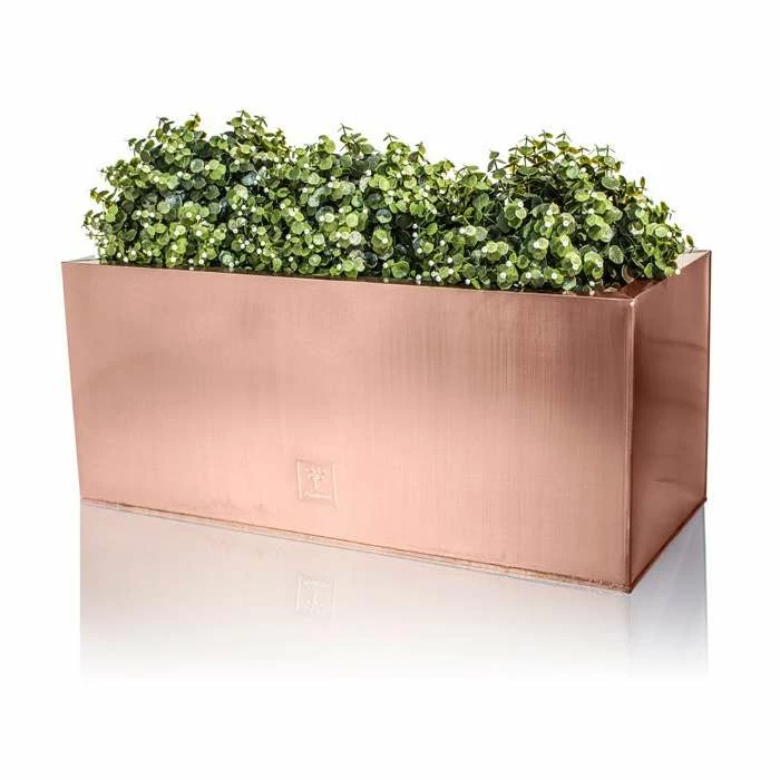 64cm Zinc Galvanised Trough Planter in a Copper Finish by Primrose™ 4 64cm Zinc Galvanised Trough Planter in a Copper Finish by Primrose™ - Image 4