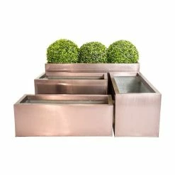 64cm Zinc Galvanised Trough Planter in a Copper Finish by Primrose™ 12 64cm Zinc Galvanised Trough Planter in a Copper Finish by Primrose™ -Cheap PLANTERS Store PP0261M add image 4 c8cd