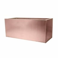 64cm Zinc Galvanised Trough Planter in a Copper Finish by Primrose™