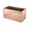 70cm Zinc Galvanised Trough Planter in a Copper Finish by Primrose™