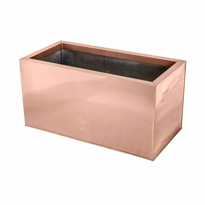 70cm Zinc Galvanised Trough Planter in a Copper Finish by Primrose™ 1 70cm Zinc Galvanised Trough Planter in a Copper Finish by Primrose™