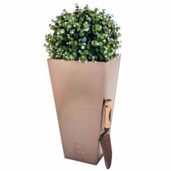H48cm Zinc Galvanised Flared Square Planter in a Copper Finish by Primrose™ -Cheap PLANTERS Store PP0262S add image 2 b889