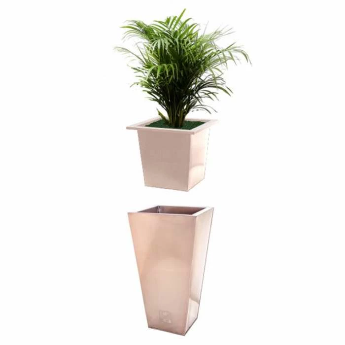 48cm Flared Square Planter Insert in a Copper Finish - By Primrose™ 1 48cm Flared Square Planter Insert in a Copper Finish - By Primrose™