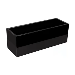 80cm Gloss Fibreglass Trough Planter in Black - By Primrose™ -Cheap PLANTERS Store PP0402M main image 79cc