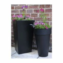 90cm x 40cm Tall Flared Square Fibreglass Planter in Matt Black - By Primrose™ -Cheap PLANTERS Store PP0405M add image 4 92b1