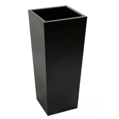 90cm x 40cm Tall Flared Square Fibreglass Planter in Matt Black - By Primrose™ -Cheap PLANTERS Store PP0405M main image 889f