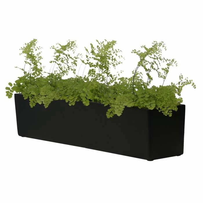 L70cm Gloss Fibreglass Window Box Planter - By Primrose™ 2 L70cm Gloss Fibreglass Window Box Planter - By Primrose™ - Image 2