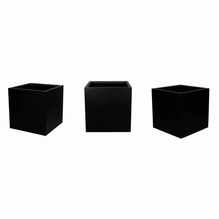 H60cm Fibreglass Cube Planter in Matt Black - By Primrose™ 4 H60cm Fibreglass Cube Planter in Matt Black - By Primrose™ - Image 4