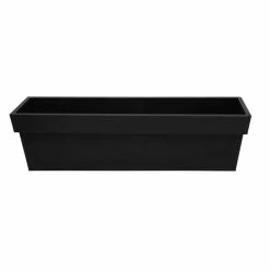 40cm Zinc Edge Black Trough Planters - By Primrose™ -Cheap PLANTERS Store PP0440S add image 2 4e59