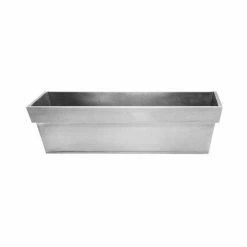 60cm Zinc Edge Silver Trough Planter - By Primrose™ -Cheap PLANTERS Store PP0441M add image 1 6866
