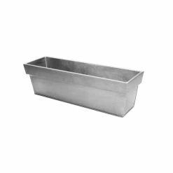 60cm Zinc Edge Silver Trough Planter - By Primrose™ -Cheap PLANTERS Store PP0441M add image 2 acf3