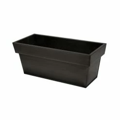 40cm Zinc Small Pewter Edge Trough Planter - By Primroseâ„¢