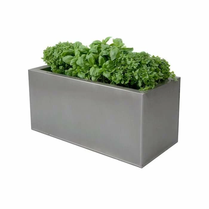 50cm Zinc Silver Kitchen Herb Planter - By Primrose™ 1 50cm Zinc Silver Kitchen Herb Planter - By Primrose™