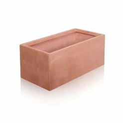 50cm Terracotta Fibrecotta Trough Planter