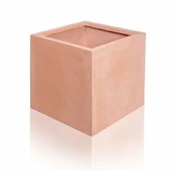 25cm Terracotta Fibrecotta Small Cube Planter -Cheap PLANTERS Store PP0452S add image 3 b4a0