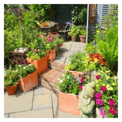 50cm Terracotta Fibrecotta XL Cube Planter -Cheap PLANTERS Store PP0452XL add image 5 b256