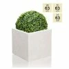 63cm Poly-Terrazzo Jumbo White Cube Planter