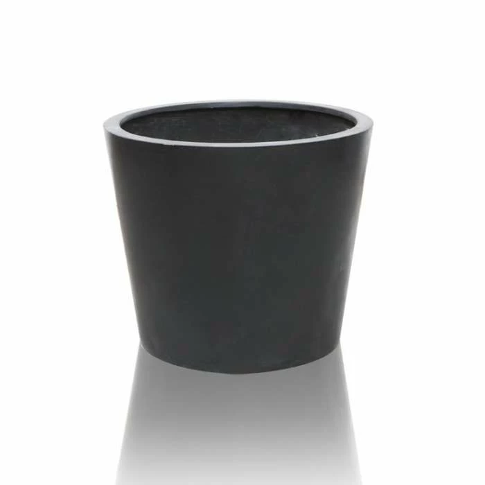 50cm Polystone Large Black Round Planter 4 50cm Polystone Large Black Round Planter - Image 4