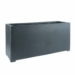 80cm Polystone Small Black Trough Planter -Cheap PLANTERS Store PP0472S add image 1 fb8e