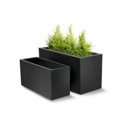80cm Polystone Small Black Trough Planter -Cheap PLANTERS Store PP0472S add image 8 0e58