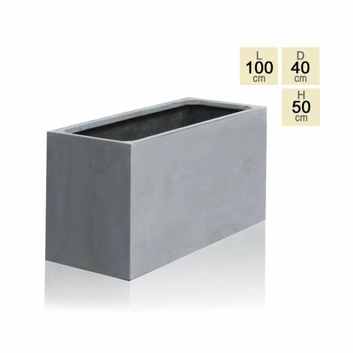 100cm Polystone Large Grey Trough Planter 1 100cm Polystone Large Grey Trough Planter