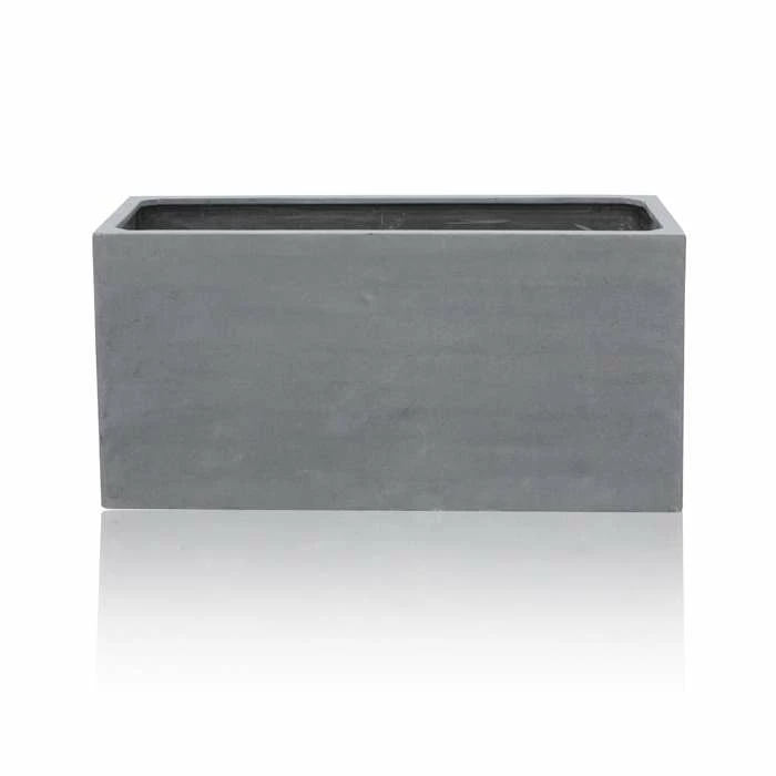 80cm Polystone Small Grey Trough Planter 4 80cm Polystone Small Grey Trough Planter - Image 4