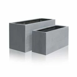 80cm Polystone Small Grey Trough Planter 11 80cm Polystone Small Grey Trough Planter -Cheap PLANTERS Store PP0473S add image 4 e85b