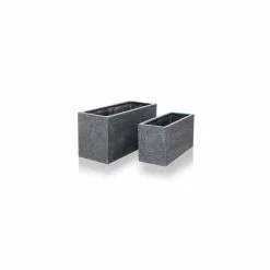 100cm Poly-Terrazzo Large Black Trough Planter -Cheap PLANTERS Store PP0474L add image 4 1b67