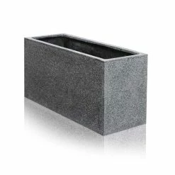 80cm Poly-Terrazzo Small Black Trough Planter -Cheap PLANTERS Store PP0474S add image 3 5911