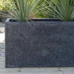 80cm Poly-Terrazzo Small Black Trough Planter -Cheap PLANTERS Store PP0474S add image 5 af4e