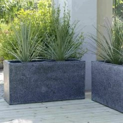 80cm Poly-Terrazzo Small Black Trough Planter -Cheap PLANTERS Store PP0474S add image 6 fc5e