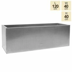 120cm Zinc Galvanised Silver Trough -Cheap PLANTERS Store PP10700 main image 4ddb