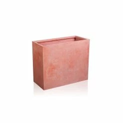 76cm Terracotta Fibrecotta Tall Trough Planter