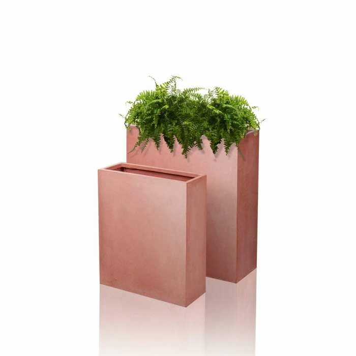 95cm Tall Terracotta Fibrecotta Trough Planter 4 95cm Tall Terracotta Fibrecotta Trough Planter - Image 4