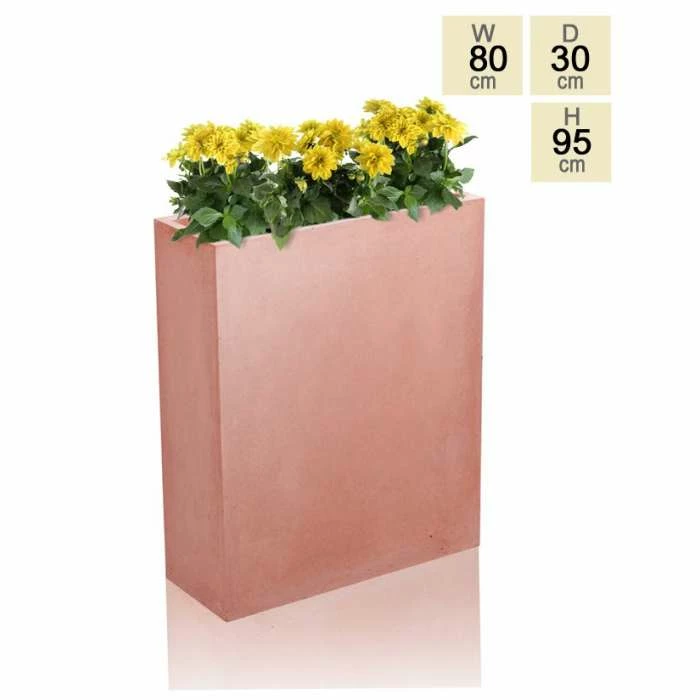 95cm Tall Terracotta Fibrecotta Trough Planter 1 95cm Tall Terracotta Fibrecotta Trough Planter