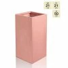 50cm Terracotta Fibrecotta Tall Cube Planter